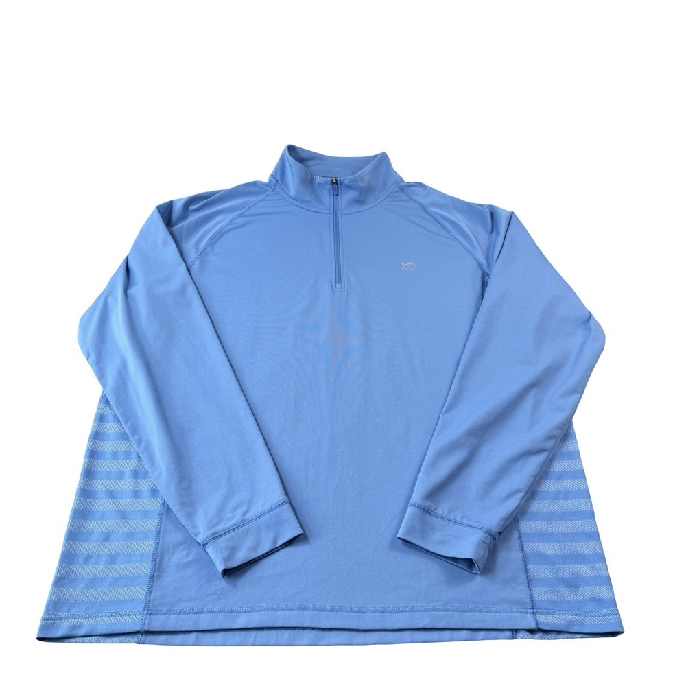 Southern Tide Blue Half Zip Performance Pullover Sweater Mens XXL 2XL